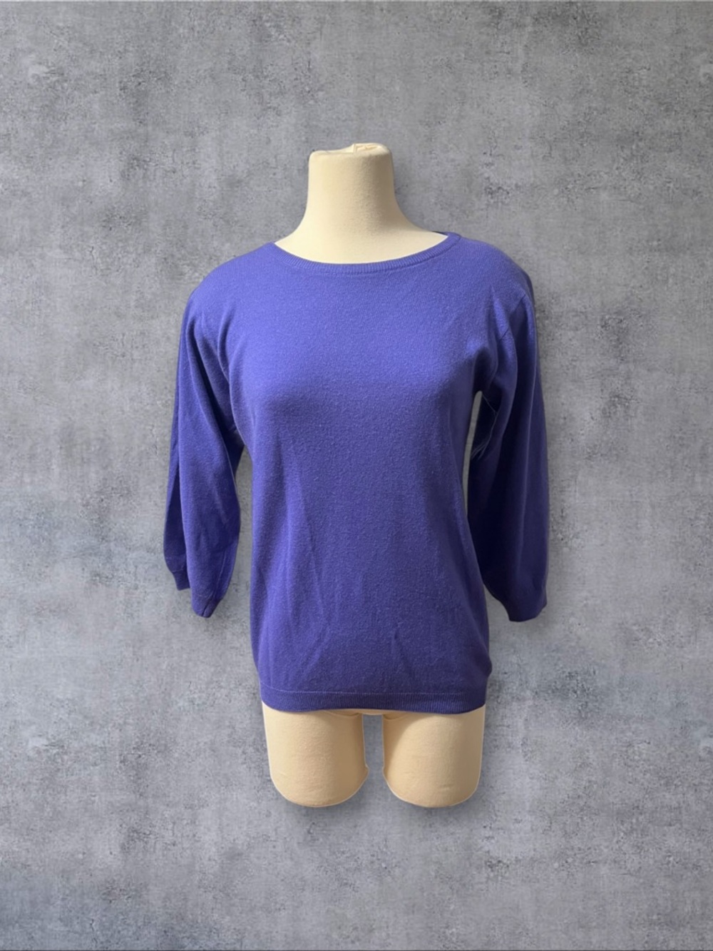 Vintage 60s 100% Cashmere by Pringle Made in Scotland Sz S Purple Sweater - Picture 5 of 7